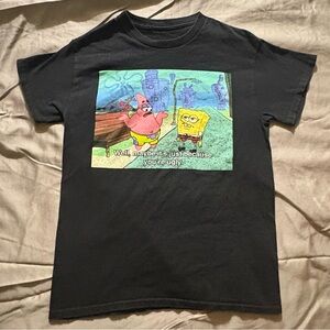 SpongeBob SquarePants T-Shirt Men's Sz S Black You're Ugly w/Patrick Spencers